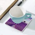 thumbnail image 5 of GZHJMY Square Drink Coasters 2 Pcs Lavender Field Sunset Landscape Absorbent Ceramic Coffee Coasters for Drinks with Cork Base Housewarming Gift for Home Decor, 5 of 6