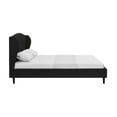 thumbnail image 4 of Rustic Manor Eloisa Linen Upholstered Platform Bed Queen Size, Charcoal, 4 of 8