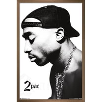 Tupac - Profile Wall Poster, 14.725" x 22.375", Framed