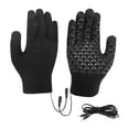 thumbnail image 3 of Guantes Punto Con Calefacción USB Ciclismo Invierno para Al Aire Libre () Negros, 3 of 4