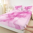 thumbnail image 3 of Homewish Gradient Marble Twin Sheet Sets 3pcs for Boys Girls,Abstract Stone Pattern Twin Fitted Sheet Microfiber,Marbling Watercolor Breathable Flat Sheet,Breathable Home Decor, 3 of 7