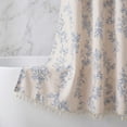 thumbnail image 3 of REGALWOVEN Faux Linen Shower Curtain, Leaf Print Bath Shower Curtain Sets with Hooks Blue 71"W x 71"L, 3 of 5