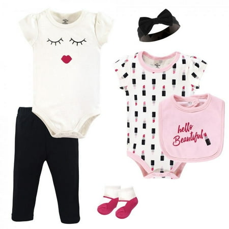 UPC: 0660168715590 | Little Treasure Baby Girl Layette 6-Piece Set Lipstick 0-3 Months