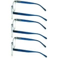 thumbnail image 3 of 3 Pairs Matte Translucent Classic Lightweight Reader - Spring Hinge - Unisex Reading Glasses, 3 of 3