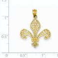thumbnail image 3 of 14k Filigree Fleur de Lis Pendant, 3 of 3