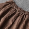 thumbnail image 6 of FAOWME Womens Casual Pants High Waist Linen Wide Leg Solid Color Loose Fit Comfortable Stylish Trousers For Everyday Wear,Coffee,Xxxl, 6 of 6