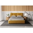 thumbnail image 6 of Omax Decor Venice Upholstered Platform Queen Bed in Mustard Boucle Fabric, 6 of 9