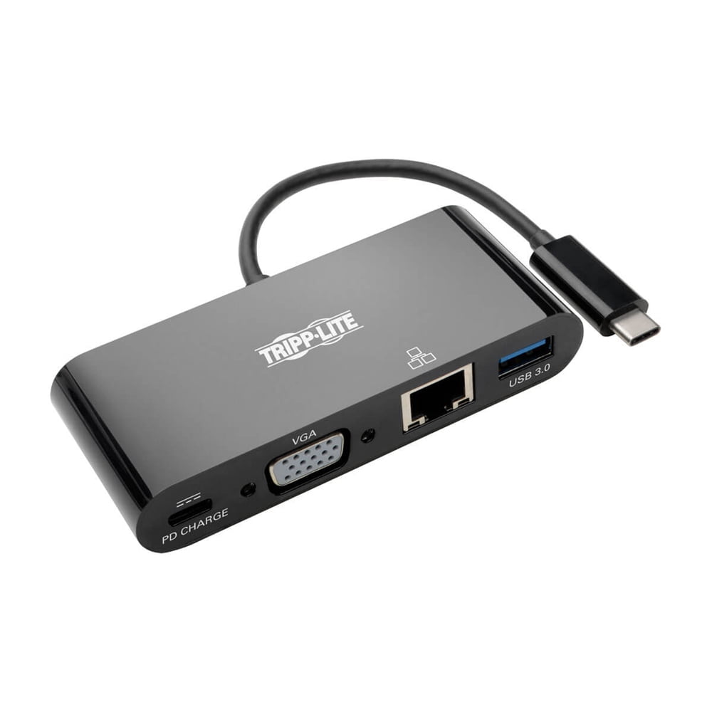 Tripp Lite USBC Multiport Adapter, VGA, USBA Port, Gbe and PD