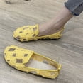 thumbnail image 4 of Tuobarr Womens Slip On Flat Shoes, Women Summer Casual Mesh Shoes, Closed Toe Flat Heels, Flats Loafers for Women Yellow, 4 of 5