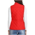 thumbnail image 4 of Dezsed Vests for Women 2023 Fashion Women Pocket Coat Long Jacket Winter Sleeveless Down Cotton Waistcoat Red S, 4 of 8