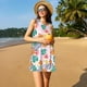 thumbnail image 3 of Balery Tropical Plants Vestidos de verano para mujer con estampado: vestido holgado sin mangas, vestido playero informal y cómodo para días calurosos., 3 of 7