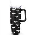 thumbnail image 2 of Happy Halloween Pumpkin Mug with Handle and Straws 40 oz Vacuum Insulated Halloween Travel Cup Birthday Present for Women Girls Daughter Mom Gifts for Him/Her Coffee Mugs, 2 of 7