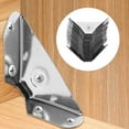 thumbnail image 1 of UPOUART 24pcs Corner Braces Stainless Steel Durable Joint Fasteners for Home Use Silver Triangular Structure Strong LoadBearing Space Saving Furniture Accessories 2.5"x2.5", 1 of 8