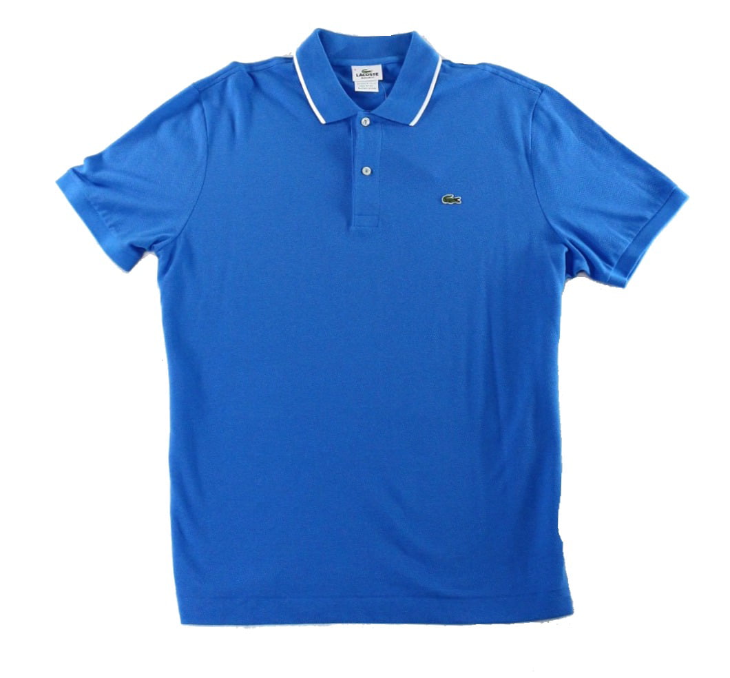 Lacoste - Lacoste NEW Royal Blue Mens Size Medium M Tipped Collar Polo ...