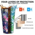 thumbnail image 3 of 16oz Tumblers Pioneer Flower Stainless Steel Vacuum Insulated Double Wall Travel Tumbler Cups Mug with Lid and Straw,Cleaning Brush for Coffee,Tea, 3 of 4
