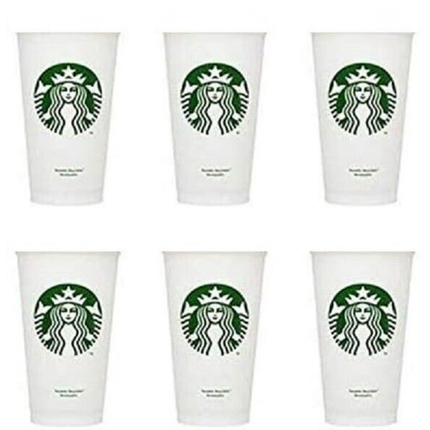 Starbucks Reusable Travel Cup to Go Coffee Cup (Grande 16 Oz) 6 Pack