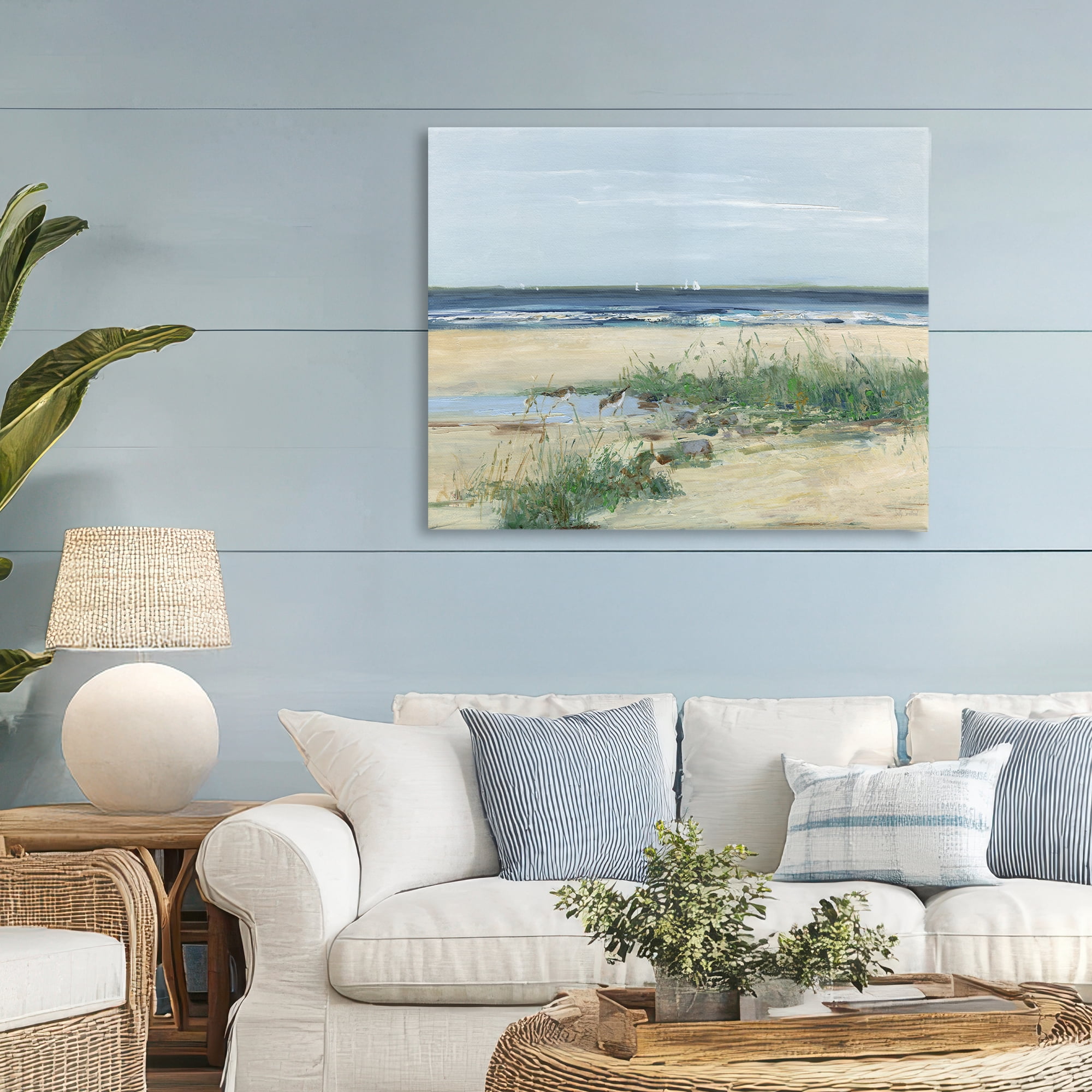 Stupell Industries Beach Marsh Sandpipers Canvas Wall Art, design by Sally Swatland