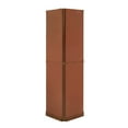 thumbnail image 6 of Royard Oaktree Lighted Corner Display Cabinet with Glass Doors, Vintage Curio Cabinet w/Curved Design, 6 of 9