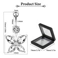 thumbnail image 2 of Dsseng 18G Belly Button Ring Mistletoe Navel Rings Surgical Steel Belly Button Piercing Sliver, 2 of 8