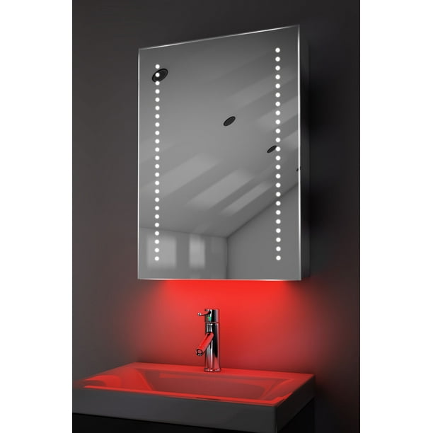 Bathroom Bluetooth Mirror With LED Under Lighting, Demister, & Sensor k351aud Walmart