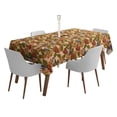 thumbnail image 1 of Vargottam Indoor/OutdoorTablecloth58x82 Inch RectangleTablecloth with Umbrella Hole and Zip- Waterproof PatioTableCloths- TableCovers for Backyard RectangularTable- Peach, 1 of 5
