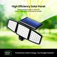 thumbnail image 3 of Home Zone Security Solar Triple Head Flood Lights - 3500K, 1000 Lumens, Adjustable Angle, 2-Pack, 3 of 7