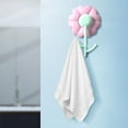 thumbnail image 2 of YATLTE Adhesive Wall Hooks, Heavy Duty White Yellow Flower Wall Hangers, Flower Hooks for Hanging Towel Coat Sticky Hooks for Bathroom Shower Kitchen, 2 of 4