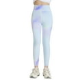 thumbnail image 4 of Baby Jeans Tie Dye Leggings High Stretch Athletic Pants Sports Yoga Soft Breathable Fabric Pants Girls Sky Blue 11 Years-12 Years, 4 of 4