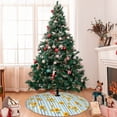 thumbnail image 7 of Lsque Blue White Striped Sunflower Print Christmas Tree Skirt, Tree Skirt with Ties or Velcro, Perfect for Holiday Decorations, Halloween, and New Year-48", 7 of 7