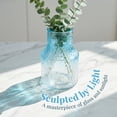 thumbnail image 3 of Unique Bargains Modern Geometric Wide Mouth Thickened Flower Vase Blue 5.3"x5.3"x8.3", 3 of 5