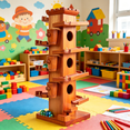 thumbnail image 3 of BESTSKY 2026 New Funny Marble Ball Run Wooden Tower Construction Track Game Educational Kids Toy for Stem Learning,Creative Play,Problem-Solving,Family Fun,Educational Activities, 3 of 7