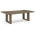 thumbnail image 3 of Signature Design by Ashley Serene Bay Rectangular Outdoor Coffee Table with Rust-Resistant Aluminum Frame, Dark Brown, 3 of 8