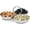 O Handle, variant on Duslogis 3-Compartment Stainless Steel Serving Tray with Handle -304 Food-Grade Snack Plate,Fruit Bowl for Fridge,Party Appetizer Platter,Dishwasher Safe,Portable & Easy to Clean (O Handle)