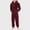 Wine 08074, variant on OWMEOT Mens Big and Tall Onesies Winter Fleece Hooded Jumpsuits Long Sleeve Plush One Piece Pajamas Thermal Lined Overall Rompers