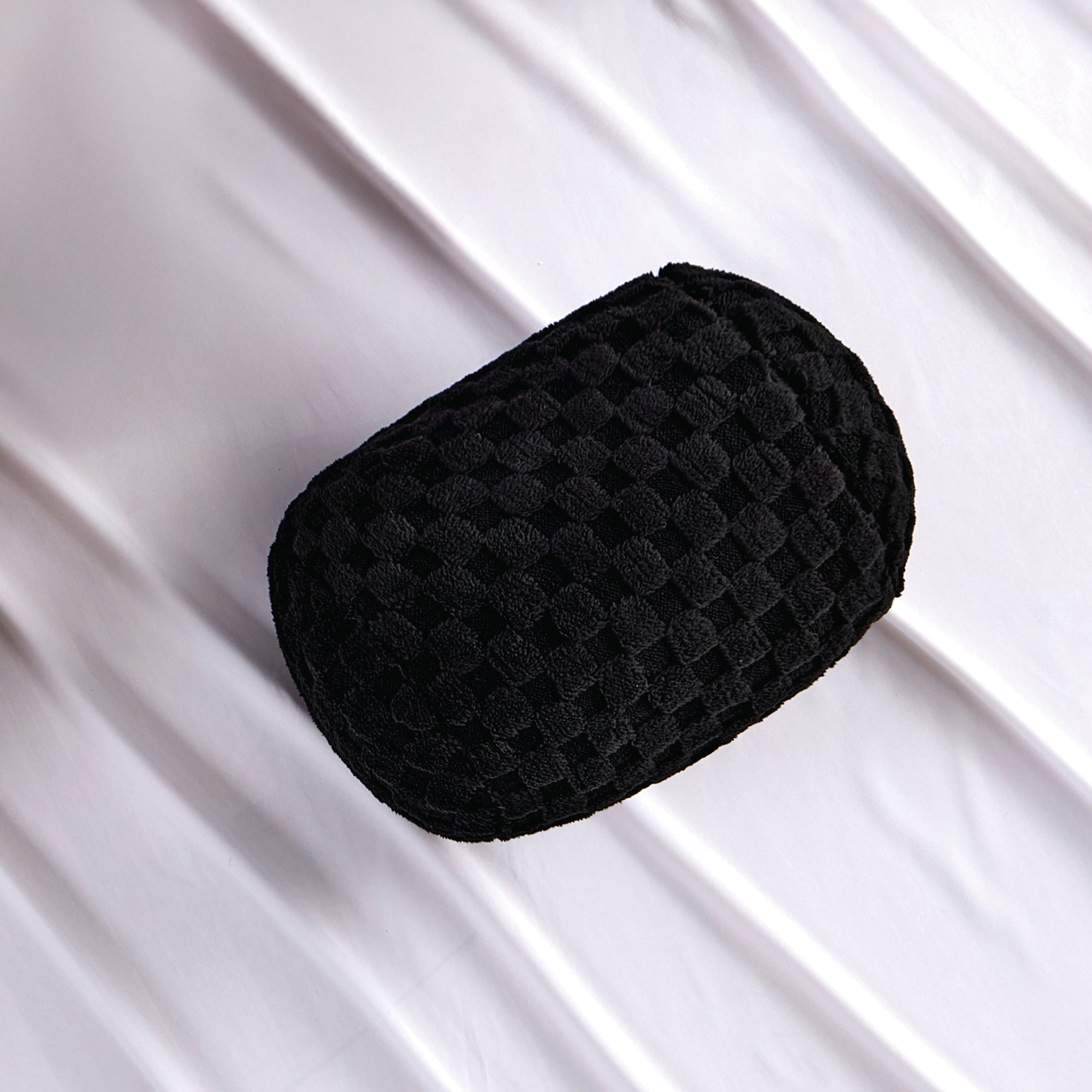 Mainstays 11" x 10" Black Sherpa Check Bolster Decorative Pillow