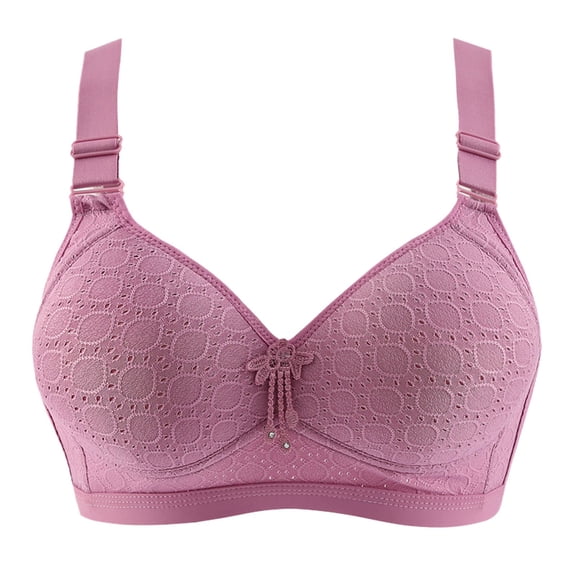 Gyexs Women's Push Up Wireless Bra Support Comfort No Underwire Bralette Everyday Wear Underwear Push Up Bras for Women, Purple, Size 40