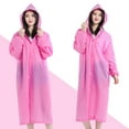 thumbnail image 4 of Imperméable Adulte Poncho à Capuche Pliable Portable EVA Imperméable Sans Odeur avec Fermeture à Boutons et Manchette Élastique pour Hommes Femmes Randonnée Extérieure Voyage Jardinage Travail, 4 of 8
