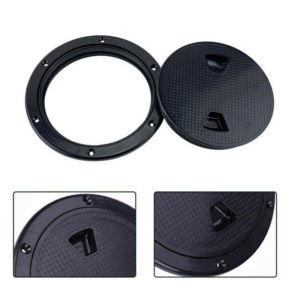 4Inch Marine Screw Out Deck Plate Inspection Hatch Plastic Access Boat Rv Round