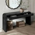 thumbnail image 5 of Barara King Console Table, Entryway Table, Console Sofa Table, Display Shelf,59" Vintage Crafted Entryway Table with 2 Hidden Handle Drawers (Antique Black), 5 of 7
