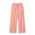 thumbnail image 5 of Women's Casual Sweatpants Drawstring Solid Color Elastic Waist Sports Straight Slim Side Line Track Pants, 5 of 8