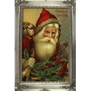 Nobleworks Vintage Santa with Silver Frame Box of 12 Christmas Cards