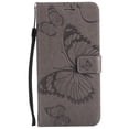 thumbnail image 2 of iPhone 6s Plus Wallet Case, iPhone 6 Plus Case, Dteck Embossed Big Butterfly Magnetic Flip PU Leather Folio Stand Case Cover Built-in Card Slots & Money Pocket, with wrist Strap, Gray, 2 of 8