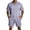 Purple, variant on Hogleaql Men's 2 Pieces Linen Set Summer 2026 Short Sleeve Button Shirts and Shorts Outfits Elastic Waist Casual Loose Fit Fashion Matching Sets with Pockets Khaki XL