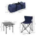 thumbnail image 3 of Table de Pique-Nique Pliante avec 4 Tabourets et Sac de Transport, 3 of 8