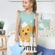 thumbnail image 4 of Fotbe Cute Dog In Bathtub1 Vestido de Dormir para Niñas de 3 a 10 Años, Mangas Cortas, Estilo Princesa, Pijama Camisón con Mangas Voladas-X-Large, 4 of 6