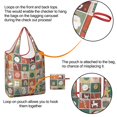 thumbnail image 4 of 5 Pack Foldable Shopping Bag,Multicolor Christmas Pattern Reusable Grocery Bags with Pockets,Large Reusable Tote Bags with Handles Waterproof & Lightweight, 4 of 6