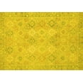thumbnail image 1 of Ahgly Company Machine Washable Indoor Rectangle Oriental Yellow Modern Area Rugs, 6' x 9', 1 of 4