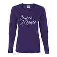 thumbnail image 2 of Slayer Awareness Womens Graphic Long Sleeve T-Shirt, Purple, 2XL, 2 of 3