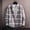 Khaki, variant on jjayotai Mens Long Sleeve Lapel Tops Clearance Mens Casual Regular Fit Striped Checkered Overshirt Long Sleeves Lapel Button Down Flannel Plaid Shirt