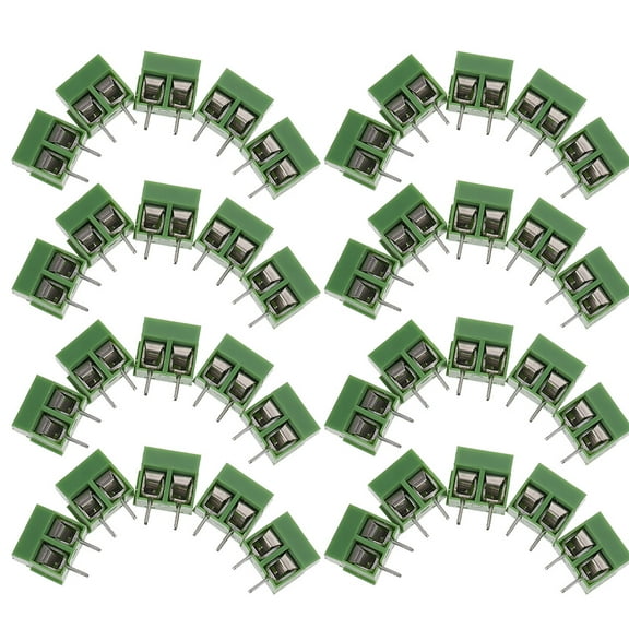 80 Pcs Screw Terminals Type Quick Connect Electrical Block Connector Circuit Board Strip